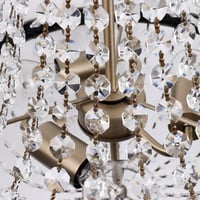 Krištáľový luster FIRVRE s 3 objímkami, vintage závesné svietidlo s nastaviteľnou reťazou, E27, do jedálne, obývačky, spálne 5