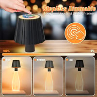 fisca 2x LED Palack Lámpa Vezeték Nélküli Érintésvezérelt Dimmer 5200mAh Fehér 6