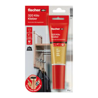 fischer 320 kg Montážne lepidlo 80 ml biele, silná priľnavosť na takmer všetky materiály, tuba so špičkou na škáry, použitie bez náradia 1