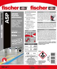 Fischer ASP 544918 ragasztó tömítőanyag padlóhézagokhoz, homlokzathoz és karosszériához, alumínium patron, 300 ml, fekete 6