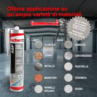 Fischer ASP 544918 ragasztó tömítőanyag padlóhézagokhoz, homlokzathoz és karosszériához, alumínium patron, 300 ml, fekete 4