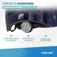 Detská cyklistická prilba Fischer BMX Dirt Bike Plus Universe s integrovaným LED svetlom, čierna – S/M (54 – 58 cm) 6