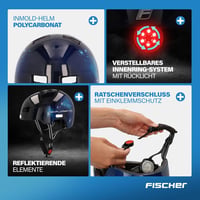 Detská cyklistická prilba Fischer BMX Dirt Bike Plus Universe s integrovaným LED svetlom, čierna – S/M (54 – 58 cm) 10