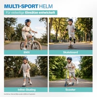 Detská cyklistická prilba Fischer BMX Dirt Bike Plus Universe s integrovaným LED svetlom, čierna – S/M (54 – 58 cm) 9