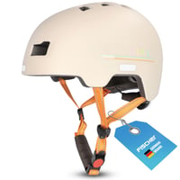 Cyklistická prilba Fischer BMX Dirt Bike Helm Plus Power s LED zadným svetlom, veľkosť S/M (54-58 cm), farebná 1