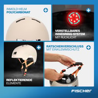Cyklistická prilba Fischer BMX Dirt Bike Helm Plus Power s LED zadným svetlom, veľkosť S/M (54-58 cm), farebná 10