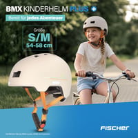Cyklistická prilba Fischer BMX Dirt Bike Helm Plus Power s LED zadným svetlom, veľkosť S/M (54-58 cm), farebná 2