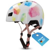 Detská cyklistická prilba Fischer BMX Dirt Bike Helm Plus Splash, veľkosť XS/S (48-54 cm), s integrovaným zadným LED svetlom, farebná 1