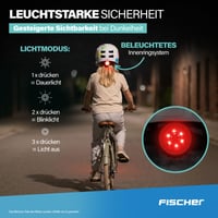 Detská cyklistická prilba Fischer BMX Dirt Bike Helm Plus Splash, veľkosť XS/S (48-54 cm), s integrovaným zadným LED svetlom, farebná 5