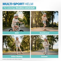 Detská cyklistická prilba Fischer BMX Dirt Bike Helm Plus Splash, veľkosť XS/S (48-54 cm), s integrovaným zadným LED svetlom, farebná 9