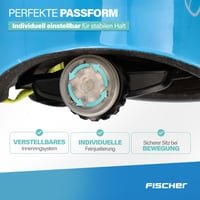 Cyklistická prilba Fischer BMX Plus so zadným LED svetlom - Game/Svetlomodrá - Veľkosť S/M (54-58 cm) - Detská prilba na dirt bicykel 6
