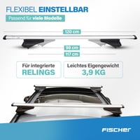 Bare transversale portbagaj din aluminiu Fischer CrossLine L - 45x28 mm, 120 cm, 75 kg, blocabile 3