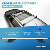 Bare transversale portbagaj din aluminiu Fischer CrossLine L - 45x28 mm, 120 cm, 75 kg, blocabile 2