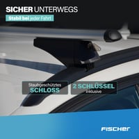 Hliníkové strešné nosiče Fischer CrossLine XL - 131 cm, nosnosť 75 kg 5