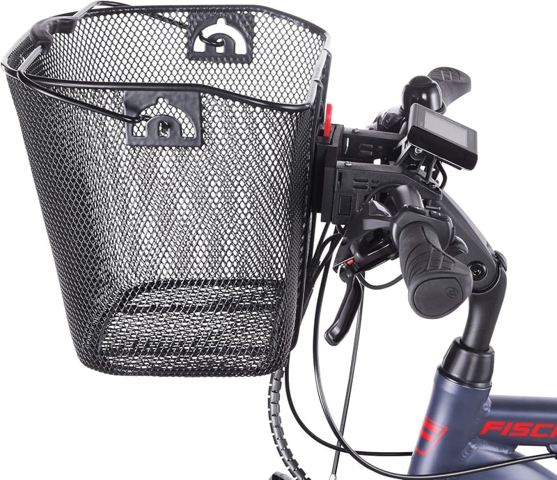 Fischer E-Bike Kormánykorb Gyorsrögzítéssel, 5 kg Teherbírás, Bosch Kijelzővel Kompatibilis - Single