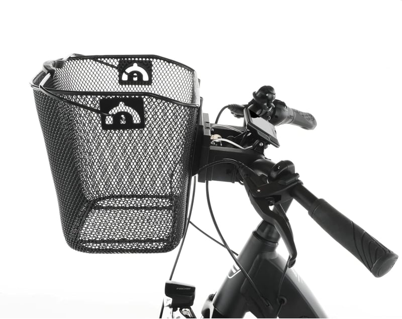 Fischer E-Bike Kosár Plus Zárható 5 kg Teherbírás Fekete Hálós