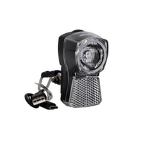 Predné LED svetlo na bicykel Fischer 45/20 Lux, nabíjateľné cez USB, dizajn dynama, s krytím IP44, schválené podľa StVZO 1