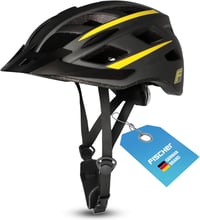 Fischer Urban Montis kerékpáros sisak világító belső gyűrűs rendszerrel - fekete-sárga - S/M (52-59 cm) 1