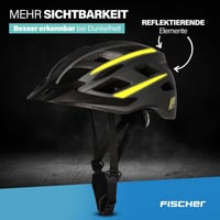 Fischer Urban Montis kerékpáros sisak világító belső gyűrűs rendszerrel - fekete-sárga - S/M (52-59 cm) 4