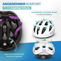Cască de bicicletă pentru copii Fischer Bufniță, mărimea S/M (55-59 cm), Alb - Protecție pentru cap cu carcasă EPS și certificare TÜV 8