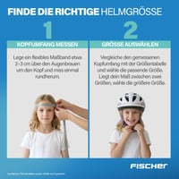 Cască de bicicletă pentru copii Fischer Bufniță, mărimea S/M (55-59 cm), Alb - Protecție pentru cap cu carcasă EPS și certificare TÜV 10