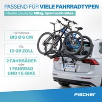 Fischer stražnji nosač bicikala za automobil – Nosač bicikala za montažu na prtljažnik, nosivost 45 kg 3