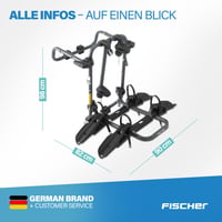 Fischer stražnji nosač bicikala za automobil – Nosač bicikala za montažu na prtljažnik, nosivost 45 kg 8