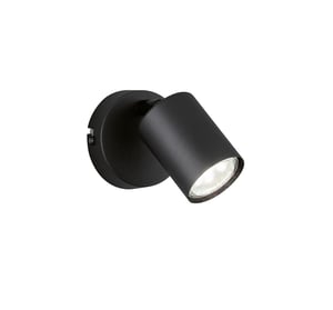 Nástenné LED svietidlo Fischer & Honsel Vano 30368 s vypínačom, pätica GU10, pieskovočierny kov, 8x11 cm, do obývačky, predsiene, spálne