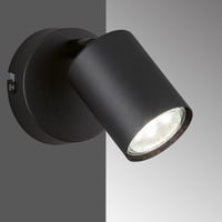 Nástenné LED svietidlo Fischer & Honsel Vano 30368 s vypínačom, pätica GU10, pieskovočierny kov, 8x11 cm, do obývačky, predsiene, spálne 2