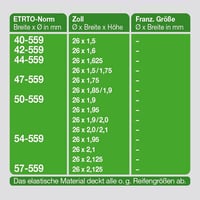 Cameră de aer pentru bicicletă Fischer 26 inch cu ventil Sclaverand (franțuzesc) - dimensiune ETRTO 40/57-559 - pentru biciclete mountain bike și trekking 3