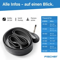Fischer zračnica za bicikl 28 cola 35/50-622 DV trekking sa zaštitom od bušenja 6