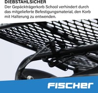 Fischer Kerékpár Csomagtartó Kosár Alumínium Vázas Praktikus Szállítás - Luggage rack basket 4