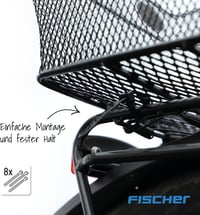 Fischer Kerékpár Csomagtartó Kosár Alumínium Vázas Praktikus Szállítás - Luggage rack basket 3