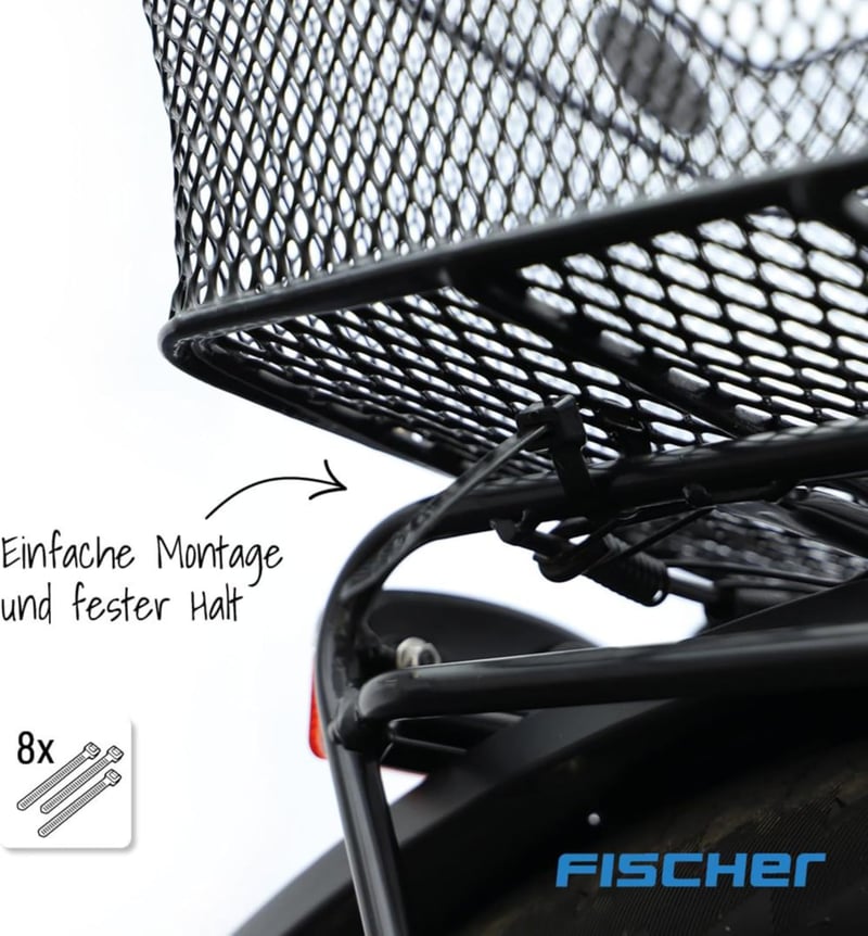 Fischer Kerékpár Csomagtartó Kosár Alumínium Vázas Praktikus Szállítás - Luggage rack basket