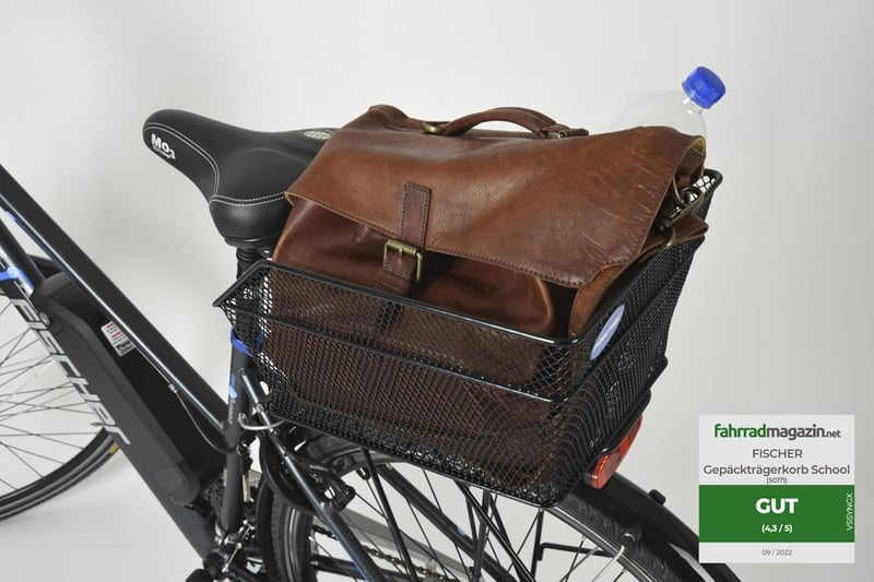 Fischer Kerékpár Csomagtartó Kosár Alumínium Vázas Praktikus Szállítás - Luggage rack basket