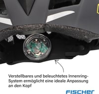 Fischer Kerékpáros Sisak Város Közlekedéshez S/M L/XL Világító Rendszerrel - L/XL, 58 - 61 cm, Grey, Bicycle helmet 7