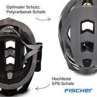 Fischer Kerékpáros Sisak Város Közlekedéshez S/M L/XL Világító Rendszerrel - L/XL, 58 - 61 cm, Grey, Bicycle helmet 2
