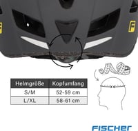 Fischer Kerékpáros Sisak Város Közlekedéshez S/M L/XL Világító Rendszerrel - L/XL, 58 - 61 cm, Grey, Bicycle helmet 6