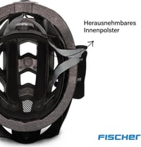 Fischer Kerékpáros Sisak Város Közlekedéshez S/M L/XL Világító Rendszerrel - L/XL, 58 - 61 cm, Grey, Bicycle helmet 3