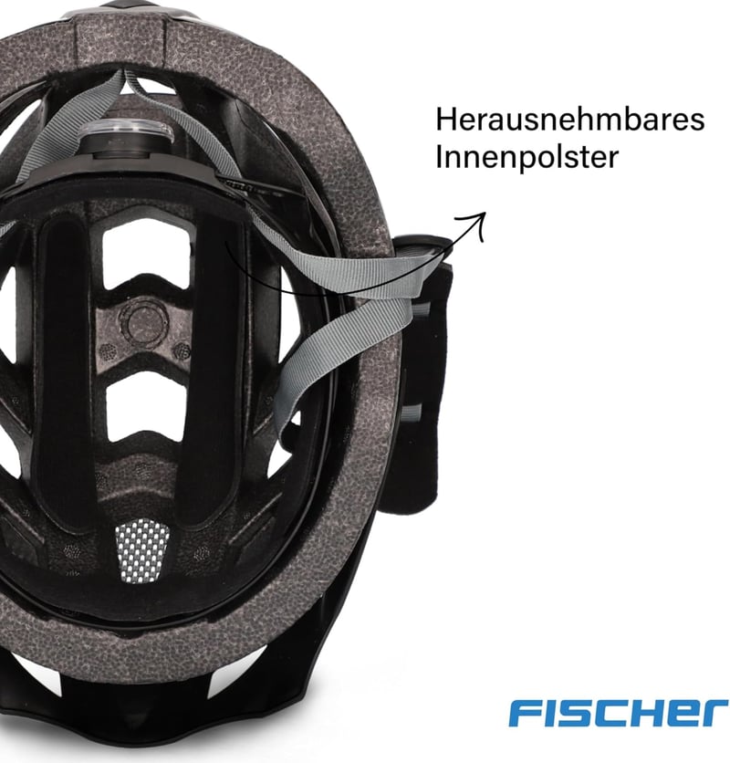 Fischer Kerékpáros Sisak Város Közlekedéshez S/M L/XL Világító Rendszerrel - L/XL, 58 - 61 cm, Grey, Bicycle helmet