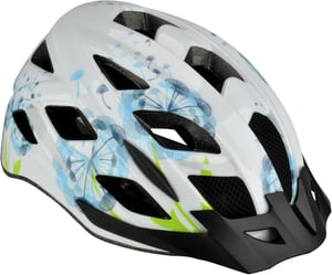 Fischer Urban Flower biciklistička kaciga sa sustavom osvjetljenja - bijelo/plava - S/M (52-59 cm)