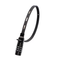 Lacăt cu cablu Fischer cu cifru pentru bicicletă, cască și echipament de schi, negru, lungime 53 cm 1