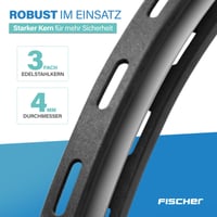 Lacăt cu cablu Fischer cu cifru pentru bicicletă, cască și echipament de schi, negru, lungime 53 cm 6
