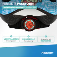 Detská cyklistická prilba Fischer, veľkosť S/M (55-59 cm), modrá, certifikát TÜV, EPS škrupina, komiksový motív 6