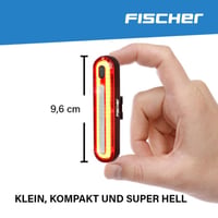 Lampă spate pentru bicicletă Fischer cu LED, reîncărcabilă, rezistentă la apă IPX4, negru 7
