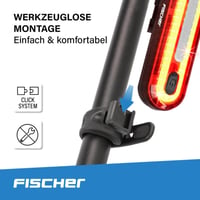Lampă spate pentru bicicletă Fischer cu LED, reîncărcabilă, rezistentă la apă IPX4, negru 8