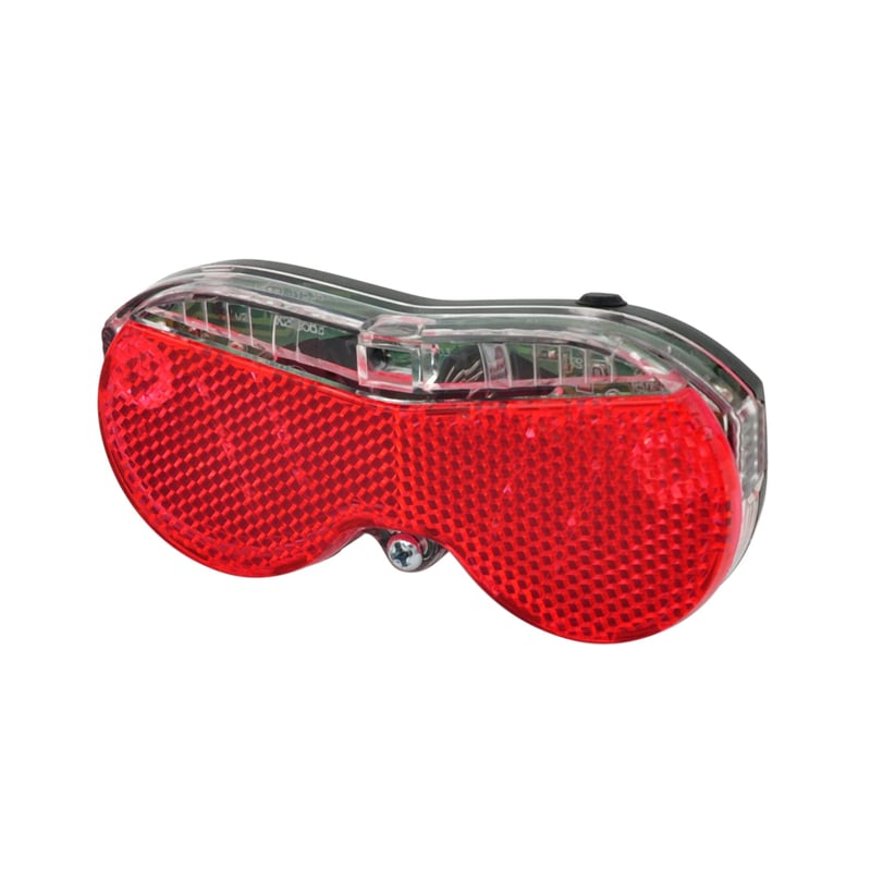 Lampă spate cu LED pentru portbagaj Fischer, cu reflector integrat, portocalie, lampă pentru bicicletă pe baterii