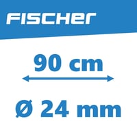 Lacăt pentru bicicletă cu lanț și cifru Fischer Link Lock – lungime 90 cm, diametru 24 mm, negru 2