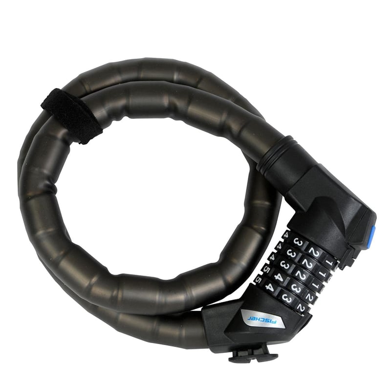 Lacăt pentru bicicletă cu lanț și cifru Fischer Link Lock – lungime 90 cm, diametru 24 mm, negru