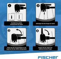 Fischer Mini Pumpa Alumínium Dupla Löketes Ezüst Kerékpár 5